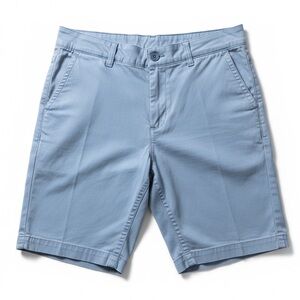 Old Navy Loose Fit Chino Shorts Blue Cotton Casual Flat Front Resort Golf 34